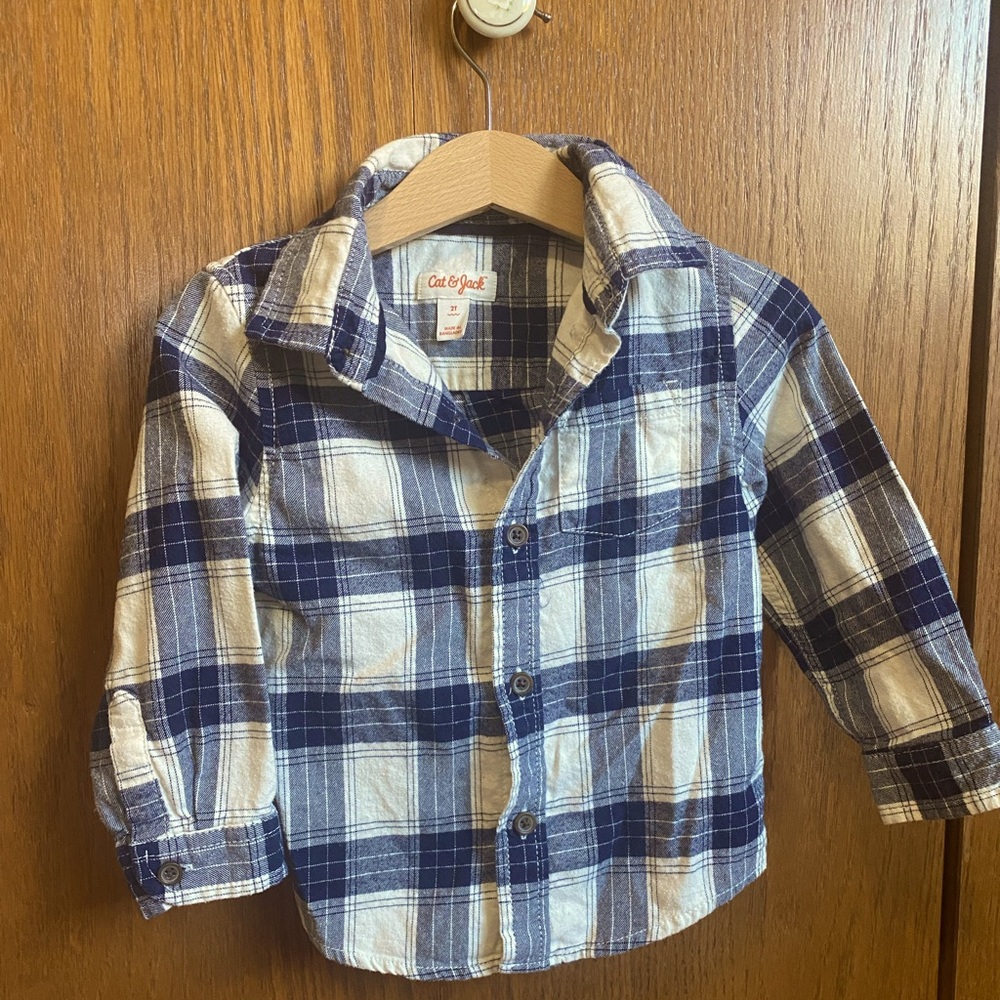 Boys plaid button down
